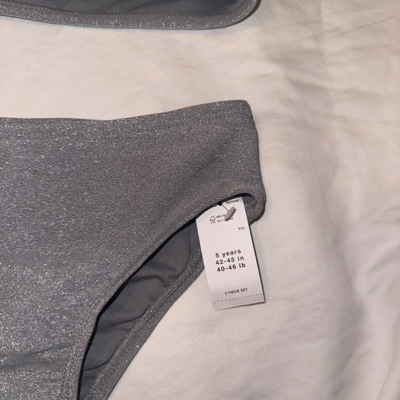 GAP | Shiny Tankini Swim Two-Piece in Silver - Picture 2 of 4